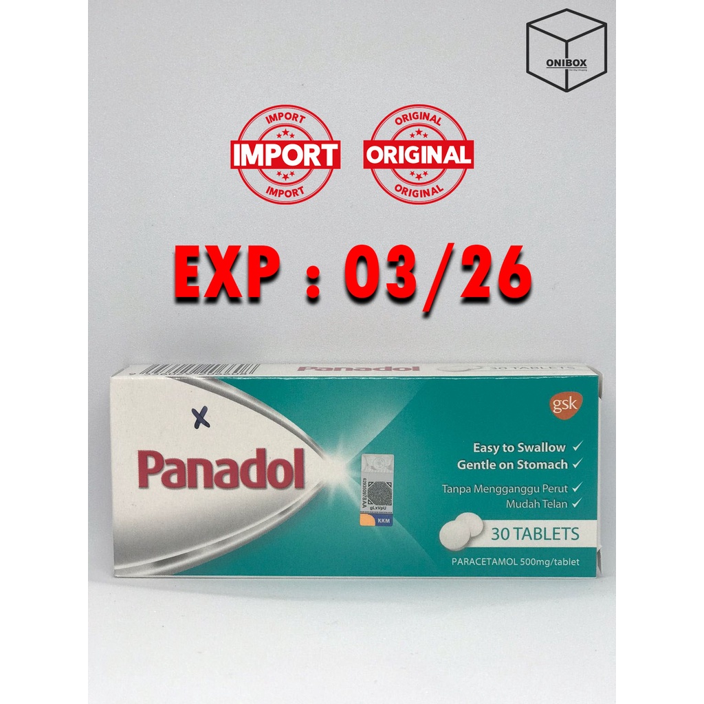 Jual Panadol Paracetamol Malaysia 30 Tablet/Box | Shopee Indonesia