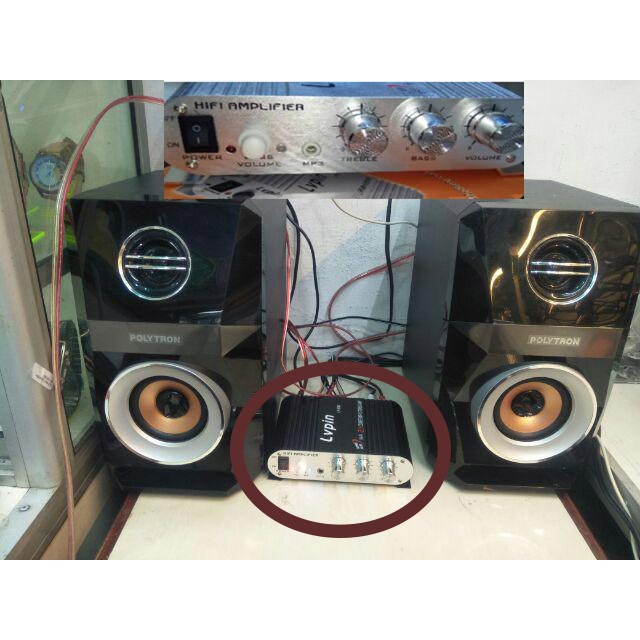 MPro Amplifier 2.1 port subwoofer 2 speaker ampli pasif stereo hifi mobil Lepy LVPIN  LP-838 LP-838 268