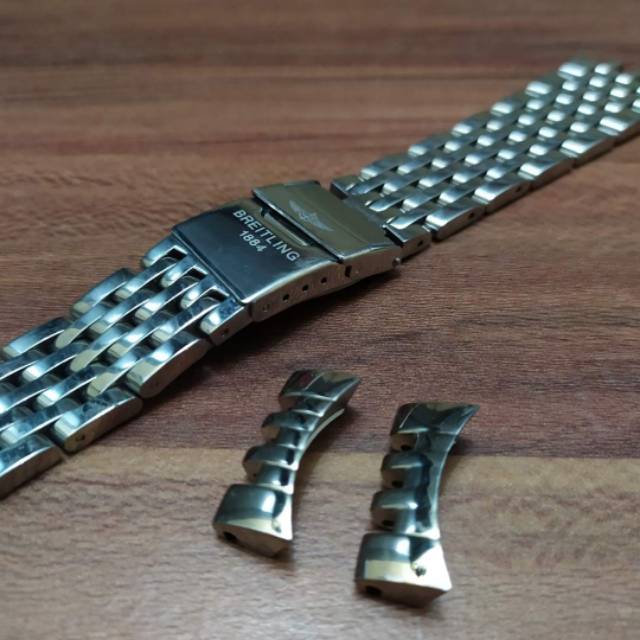 Strap Breitling 1884 22mm Curved Full stainless steel