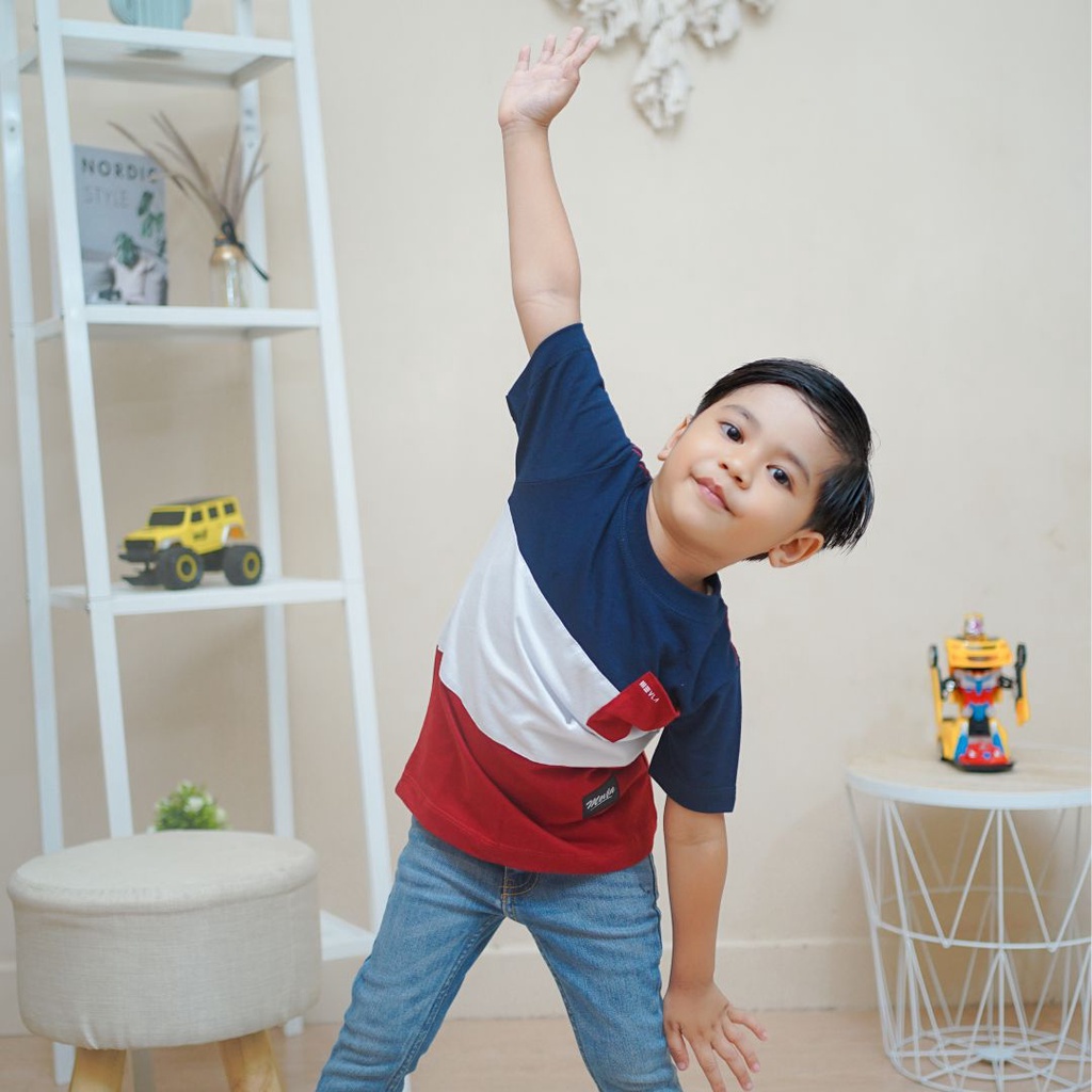 Kaos Anak Laki - laki Premium Original Premium Branded | Mevla Kids - Sakha Navy