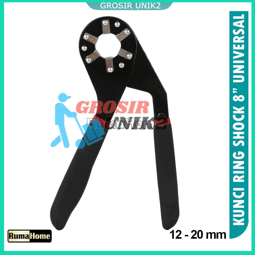 KUNCI PAS HEXAGON 6INCI /KUNCI SET PAS / KUNCI RING SHOCK HEXAGONAL 8 INCH MULTI GUNA  WRENCH 8&quot; 12-20MM GROSIR UNIK