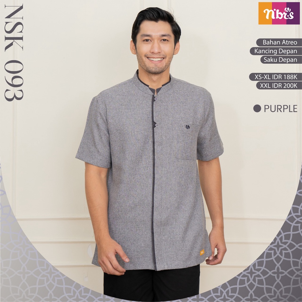 Nibras Couple NB B93 dan NSK 93 bahan Atreo mix Khosibo Couple Ibu dan Ayah Lengan Pendek Kekinian