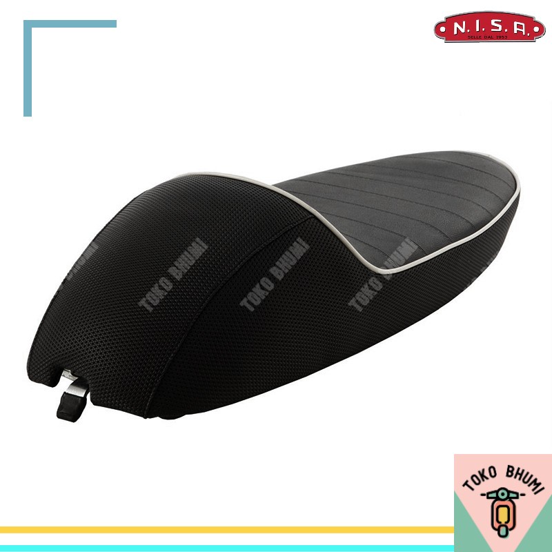 JOK MOTOR VESPA PTS MEREK NISA ORIGINAL 100% | NISA SPORT SEAT CORA MKII BLACK FOR PTS