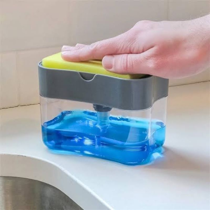 Dispenser Sabun Spons Spon Cair Cuci Piring Sikat Kran Rak Dapur Wadah Tempat Sabun Soap Pump Serbaguna Multifungsi Magic