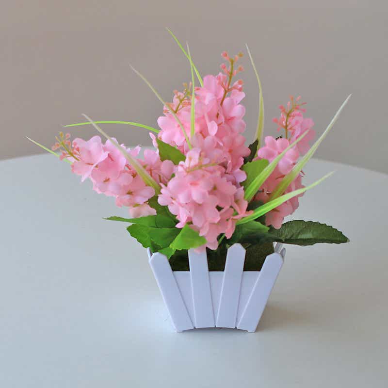 MOGYMOGY PT55 Pot Tanaman Hias Bunga Hias Plastik Ornamen Pot Bongsai Artificial Flower Decoration