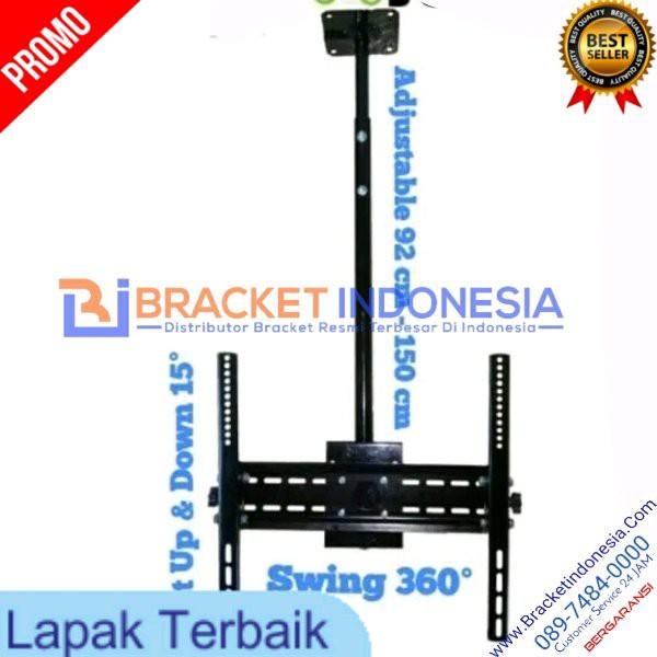 Bracket TV Gantung  Plafon 50 55 58 60 Inch Adjustable