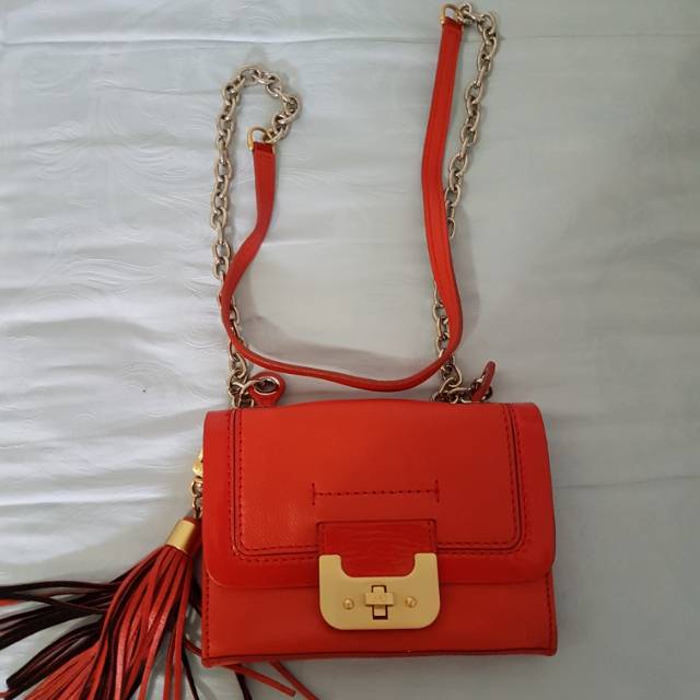 DvF mini harper bag  tas merah kecil