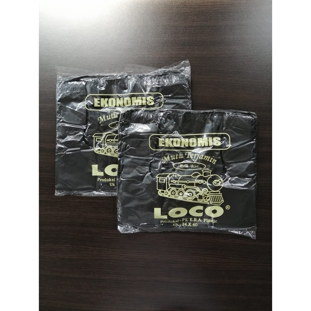 Loco Ekonomis 24 x 40 Hitam Kantong Plastik Kresek Murah Berkualitas