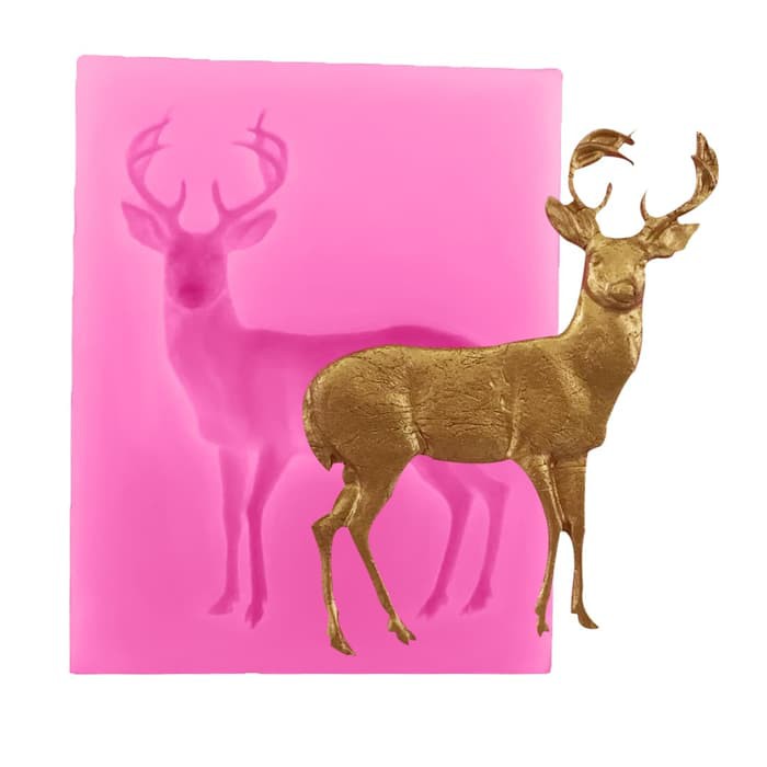 3D Silicon Mold Fondant Cake Decoration - Christmas Deer