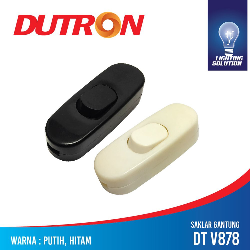 SAKLAR GANTUNG DUTRON V878 SWITCH ON OFF STOP KONTAK ALIRAN LISTRIK LAMPU TIDUR GANTUNG DINDING TEMBOK