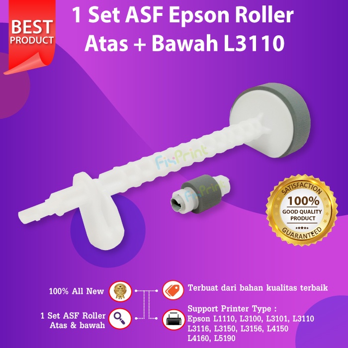 SET ASF Shaft ATAS BAWAH Epson L1110 L3110 Roller L4150 L5190 L1210 L3210 L3116 L3100 L3150 L3156 New