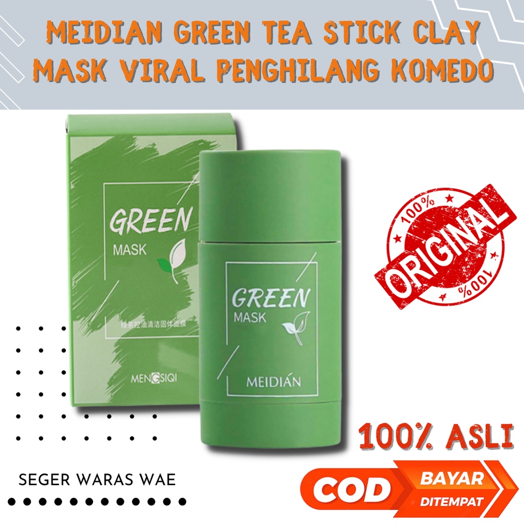 MEIDIAN Green Tea Stick Clay Mask / Oil Control Cleansing Mask / Penghilang Komedo Jerawat