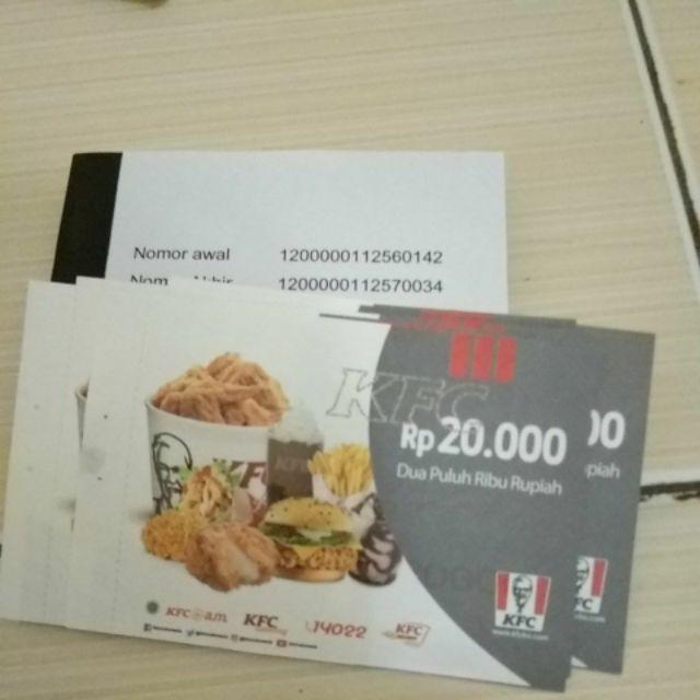 Voucher Kfc Nominal 20.000 (fisik)