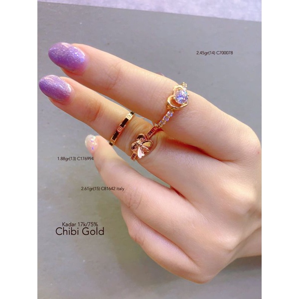 Cincin emas ITALY C181642 #chibi