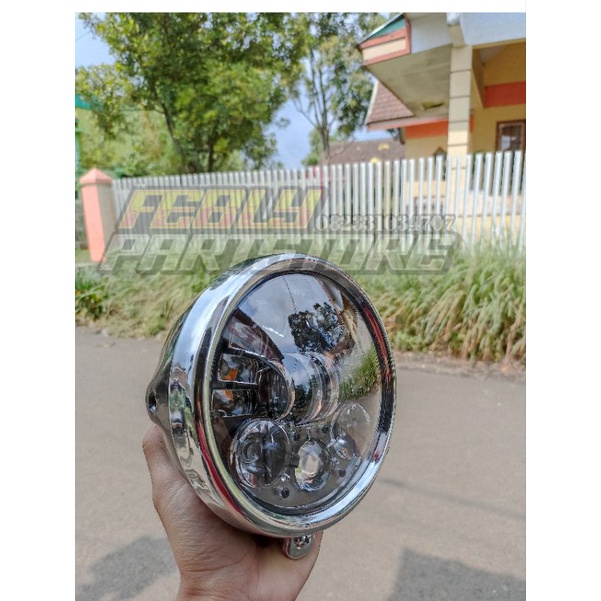DAYMAKER 5,7 INCH 16 LED DOT SAE KODE MS-6008RL-B GRAD A DAYMAKER 5,7 INCH SET BATOK CB125 MODEL ORI