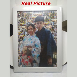  Desain Foto Mozaik  cetak bingkai 21x30 cm kado ultah 