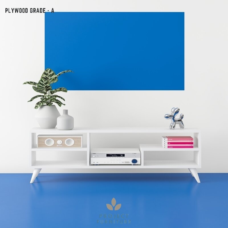 Clovis Latopia - Meja TV / Rak TV Minimalis Modern 150 cm Maks TV 60" Full White Aesthetic