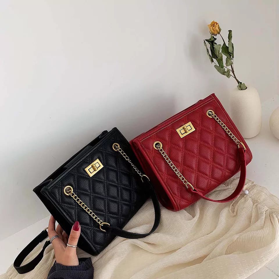 TAS SELEMPANG FASHION RANTE TALI KULIT SINTETIS 5948