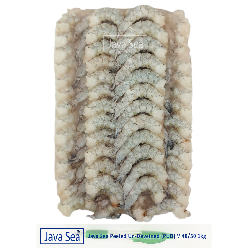 

JAVA SEA Udang Vanamei Kupas PUD V 40/50 kemasan 1 kg