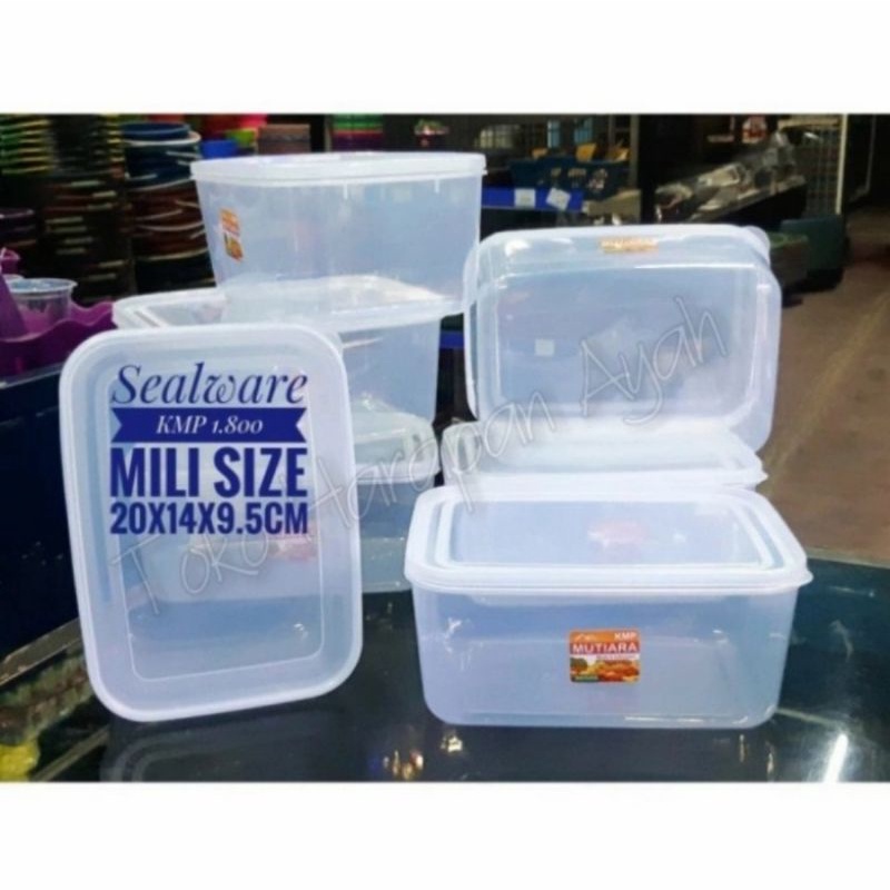 Toples Tempat Makan Kotak Bening Sealware 1800ml / Toples KMP 1800 ml