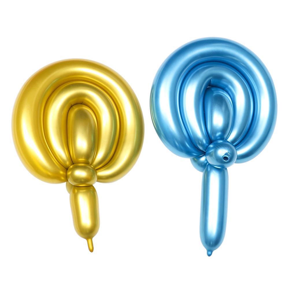 Solighter 10 Pcs Magic Balon Panjang Klasik Pesta Ulang Tahun Pernikahan Decoratio DIY Strip
