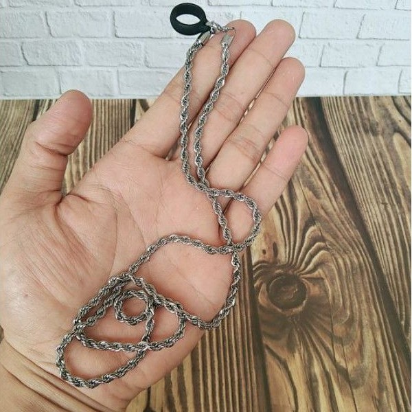 Cod new Cod KALUNG RANTAI STAINLESS BONUS KARET // GANTUNGAN V4PE