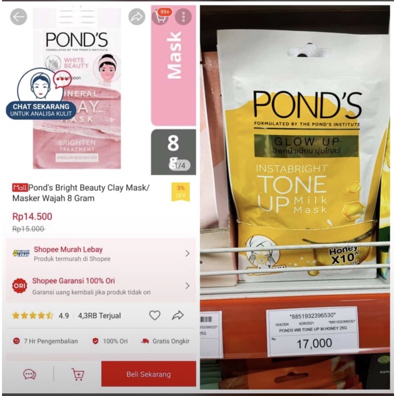 promo masker ponds