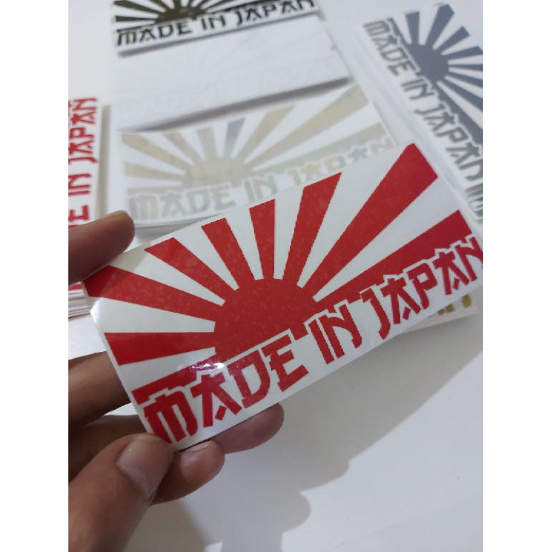 STICKER MADE IN JAPAN BENDERA JAPAN JDM CUTTING