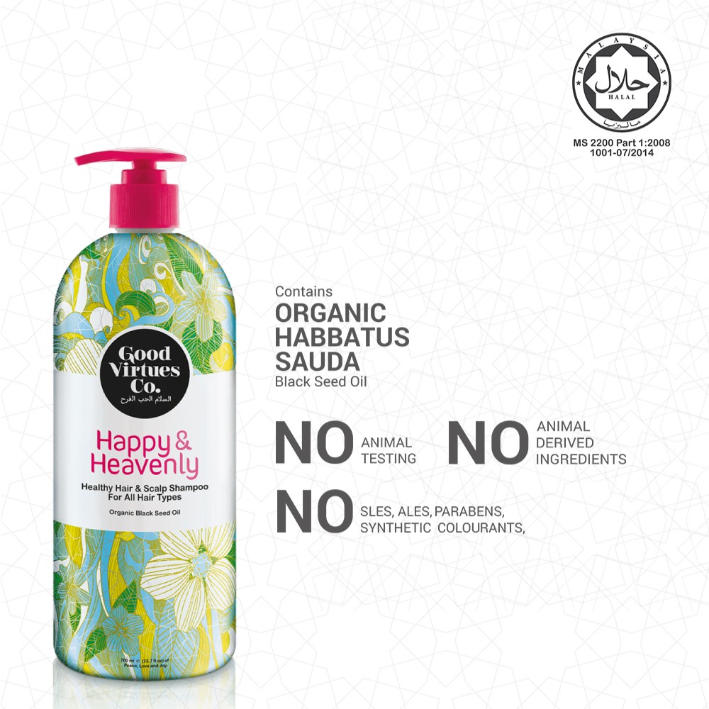 Good Virtues Co Healthy Hair & Scalp Shampoo For All Hair Types 700 ml