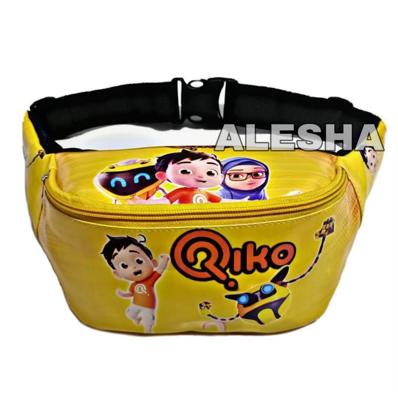 WAISTBAG anak laki laki dan perempuan karakter / Free jam tangan LED warna acak