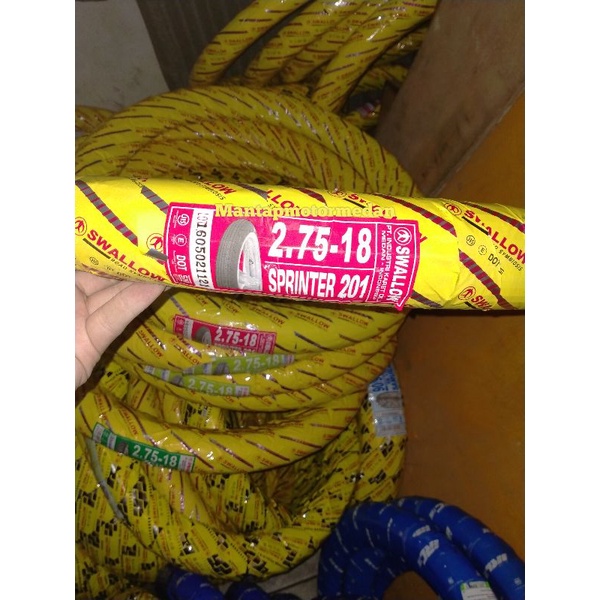 Ban Luar Motor Swallow 275-18 2.75-18 Sprinter S 201 Bunga Lurus - Bukan Tubeless