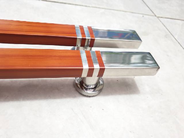 Paket handle pintu stainless coklat 45cm 1set + body pelor