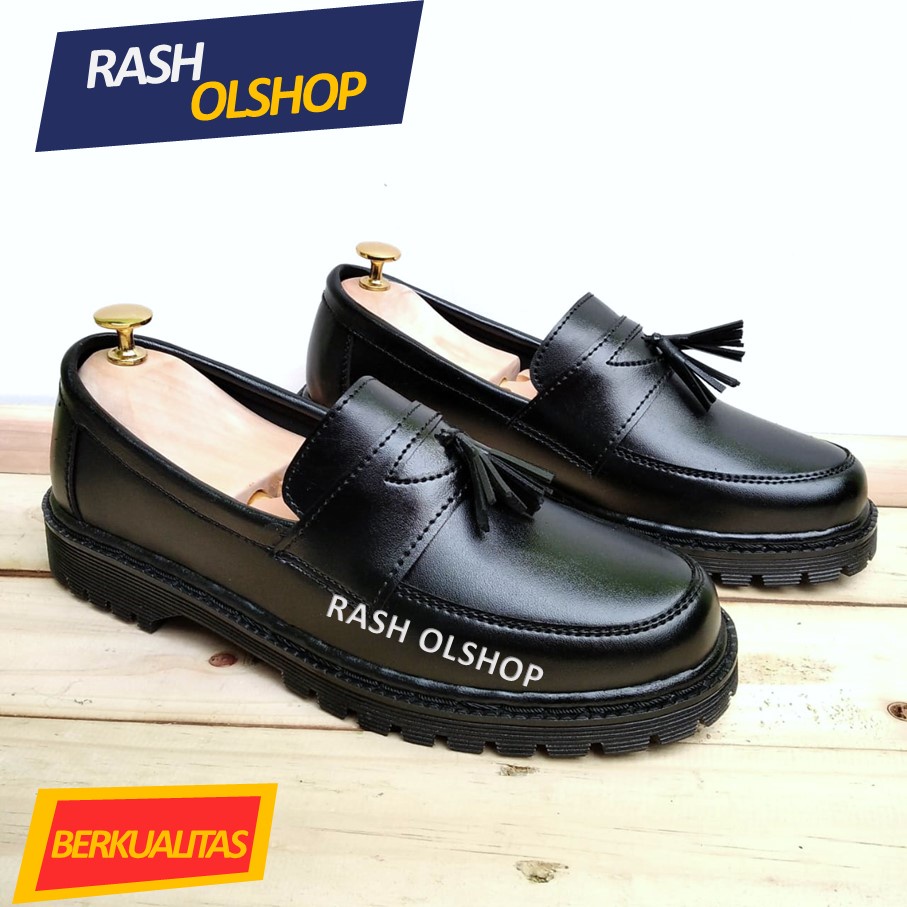 Sepatu Loafer pria terbaru Penny Loafers Slip On Hitam