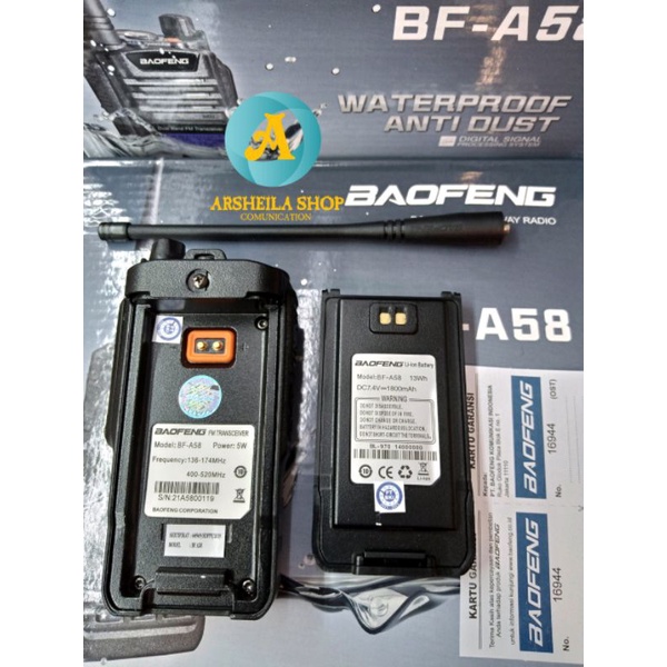 Promo ht baofeng A58 waterprof dual band