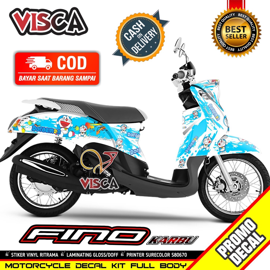 Decal Fino Karbu Full Body Stiker Fino Karbu Keren Striping Fino Karbu Variasi Decal Hologram Fino K