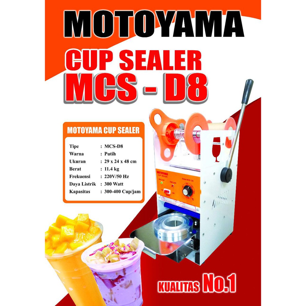Mesin Cup Sealer Manual Alat Press Gelas Plastik MOTOYAMA