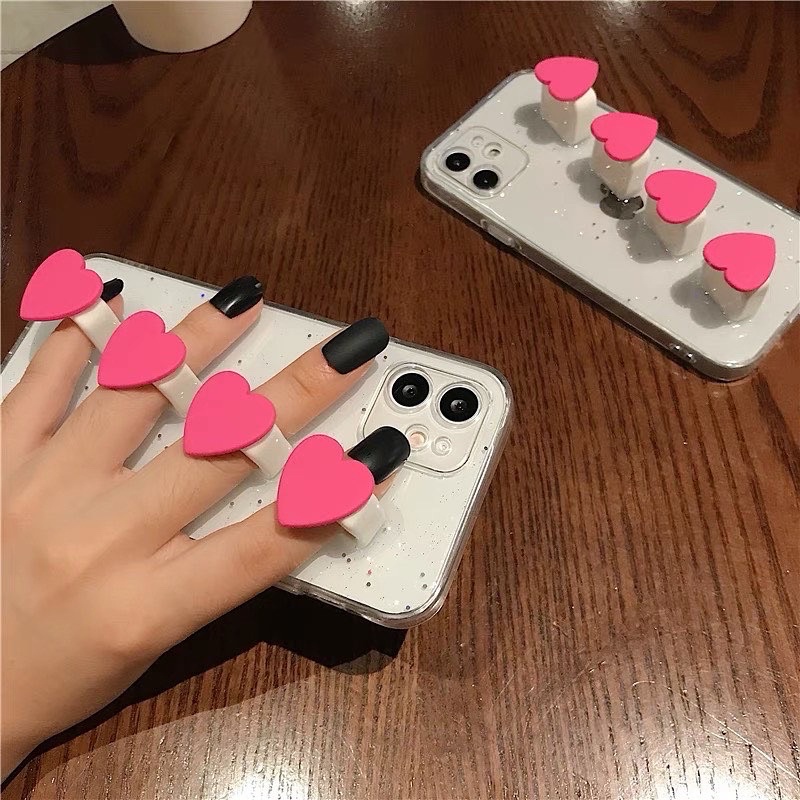 Lovely Ring Case iPhone 13 12 Pro Max Oppo A16 Reno 6 Vivo V21 Xiaomi 11 Samsung A52 A32 A72 4g 5g Flip 2 3 Huawei Realme 5 6 7 8 9 10 Redmi Note 3 4 Pro A22 A11 M11