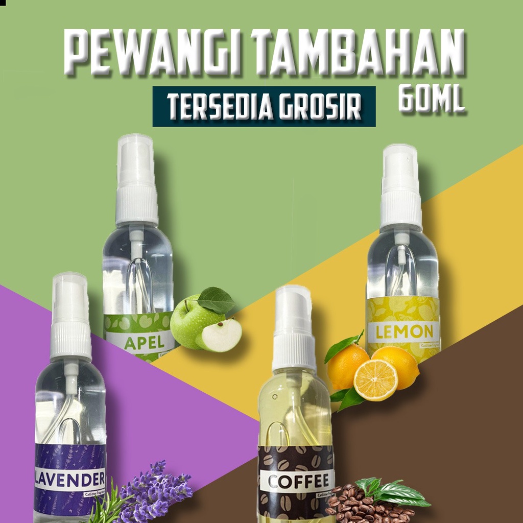 bibit pewangi tambahan pasir kucing vetsand 60 ml wangi lemon apel lavender kopi