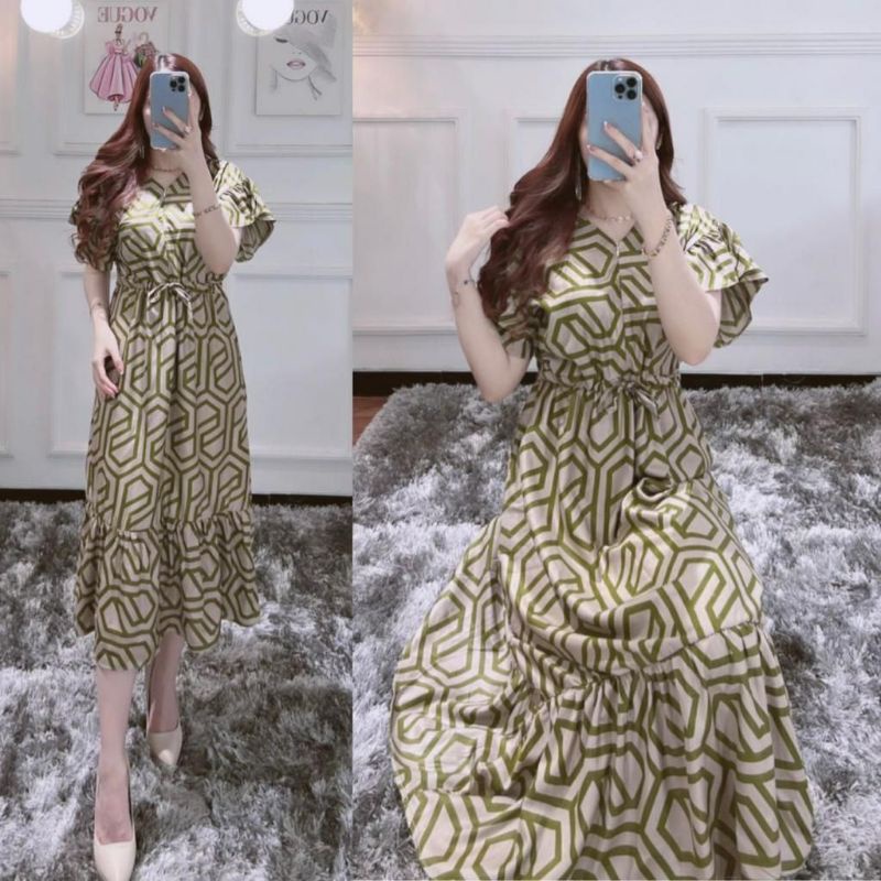 daster Wanita Rayon Zara Terbaru Kekinian tali serut Busui