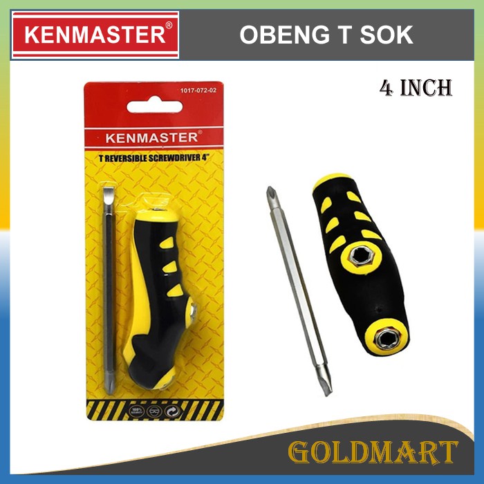 Obeng T Sock - Kenmaster Obeng Bulak Balik 4 inch - Obeng Min Plus