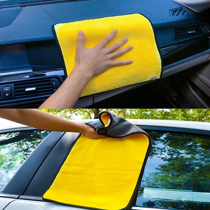 Kain Lap Microfiber Pembersih Mobil Handuk Serbaguna 2 Sisi Tebal Daya Serap Air Cleaning Cloth