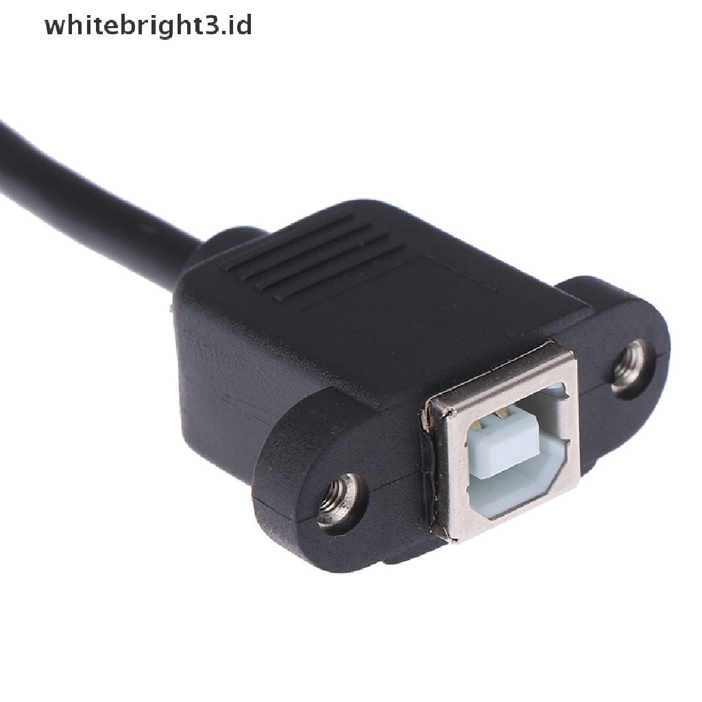 (whitebright3.id) Kabel Extension Printer USB 2.0 Tipe B Male Ke Tipe B Female Dengan Panel Mount