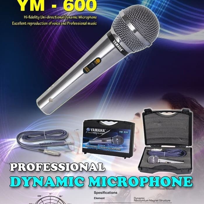 microphone legendary Vocal yamaha YM-600 +Koper new japan tecnologi