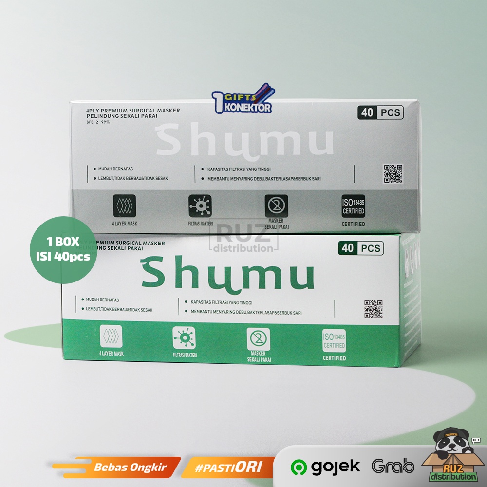 Shumu Masker Medis 4ply Masker Earloop Kemenkes AKD