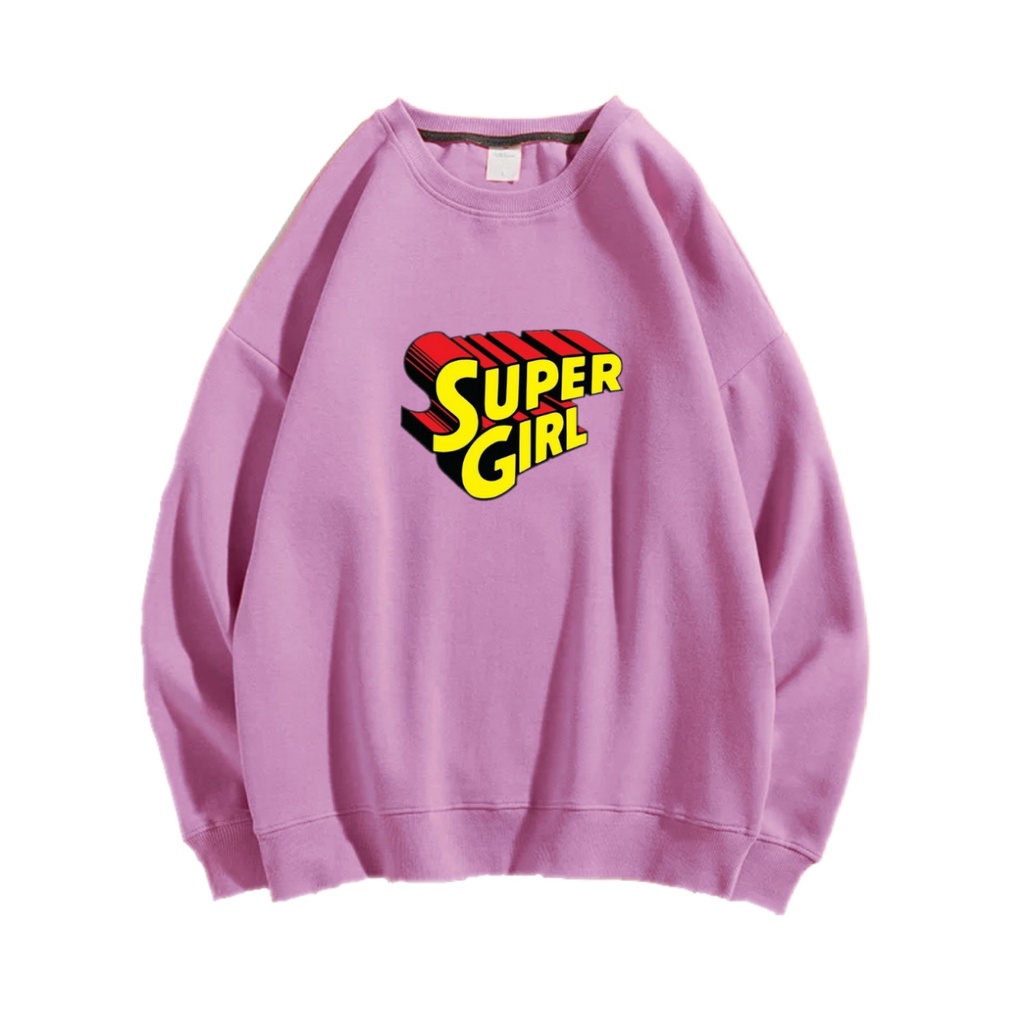 SUPER GIRL SWEATER CREWNECK Size M-XXL ANAIRA