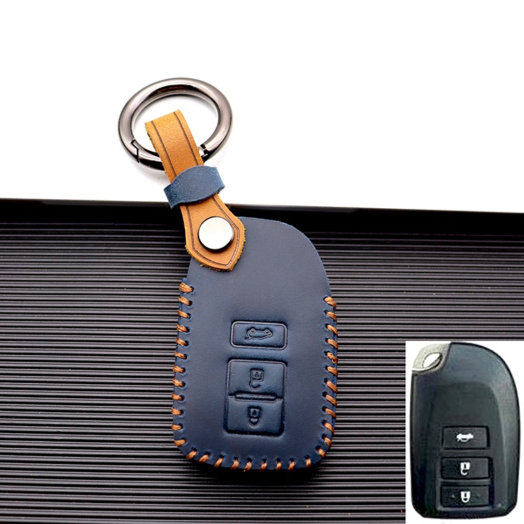 Casing Kunci Remote Mobil Keyless Bahan Kulit Untuk Toyota Vios Yaris Vigo Altis