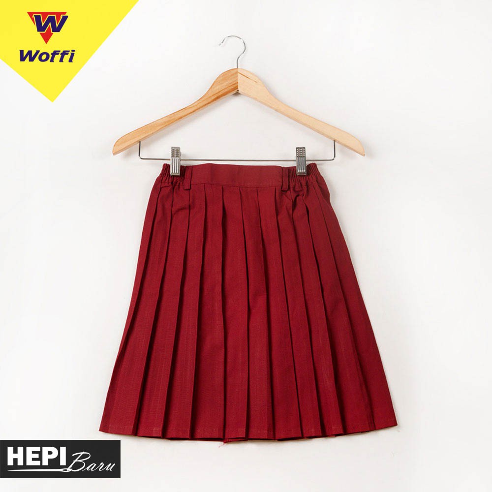 Rok Plisir SD (Merah & Putih) - WOFFI