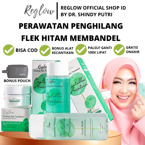 Skincare Reglow Doctor Shindy Putri Penghilang Flek Hitam Di Wajah Anti Aging Pemutih Wajah Kusam Ori Dan Cepat Glowing Perawatan Komedo Milia Bekas Jerawat Kulit Kering Sensitif Berminyak Pori Besar Red glow Original Official Store