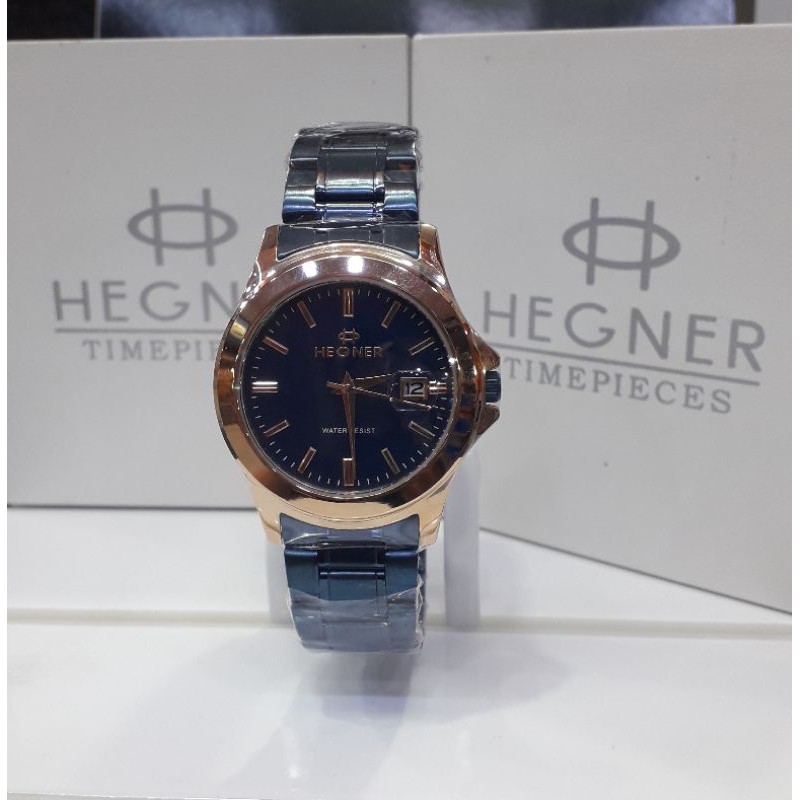 Jam tangan pria Hegner HW223 223 original kaca pembesar tanggal