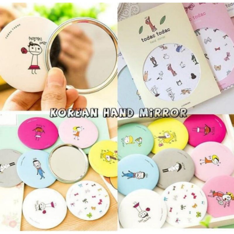 CERMIN IMUT KOREA CERMIN BULAT CERMIN KECIL CERMIN TRAVELING